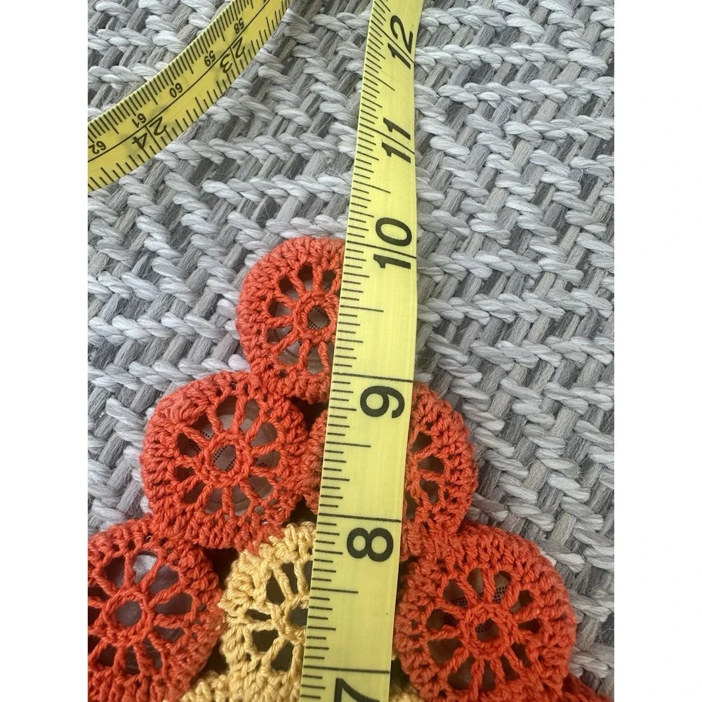 Crocheted Bottle Cap Hot Pads Trivets Set of 2 Multicolored Handmade MCM 70s